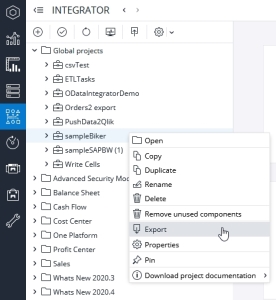 Exporting an Integrator project