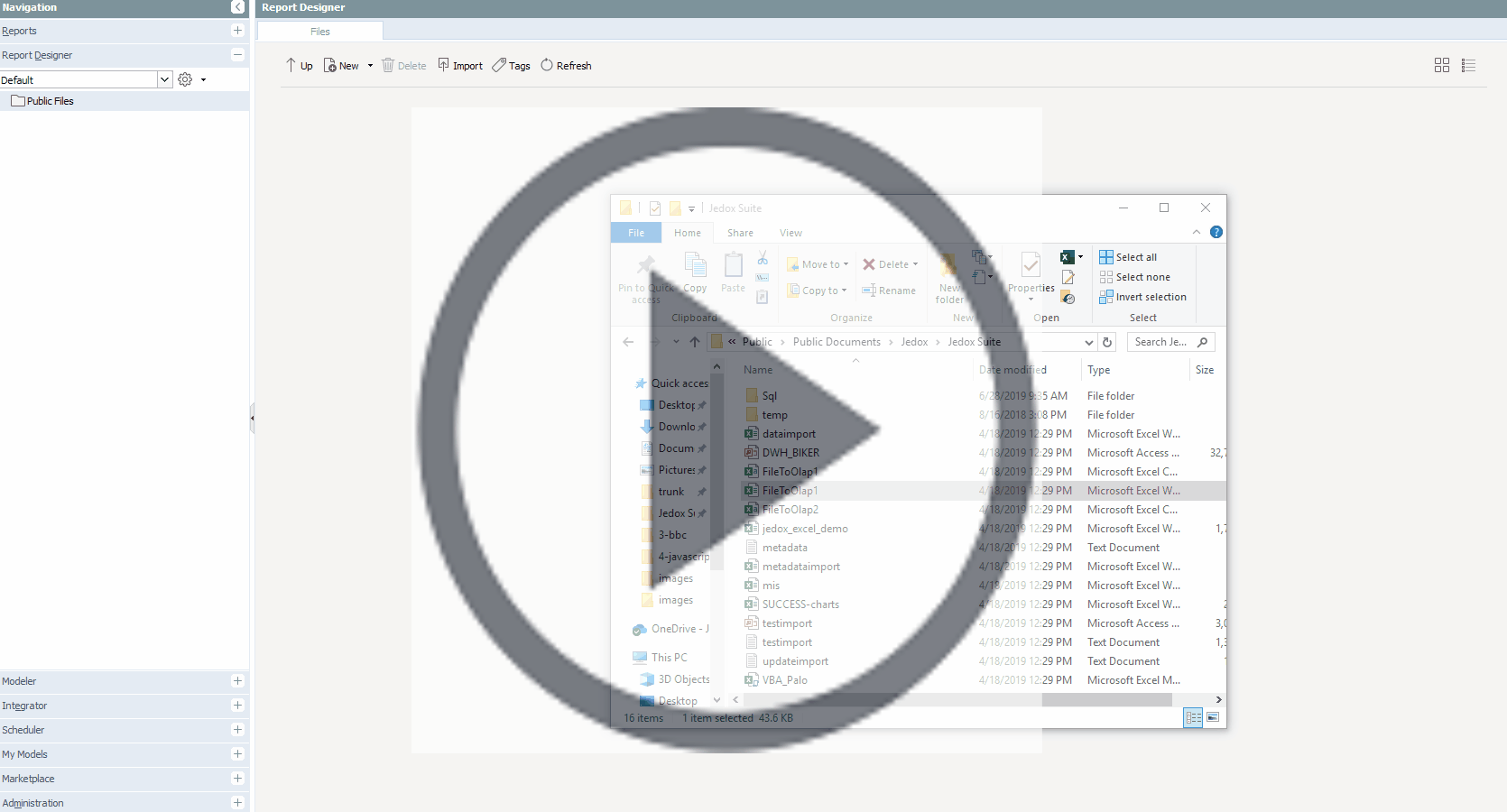 Data-Driven Modeling in Jedox Web