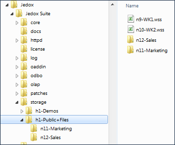 Jedox Web File Administration