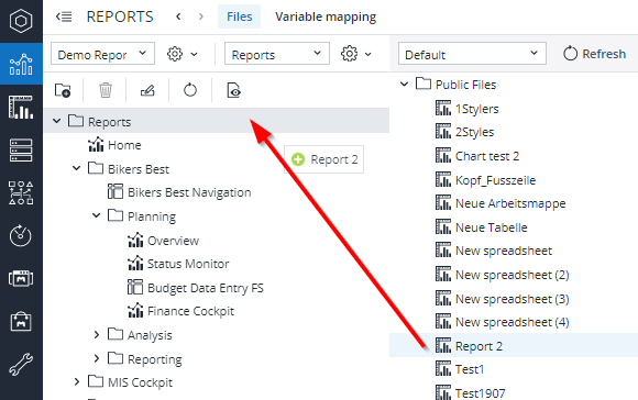 Example: Report with ListBox and DynaRanges
