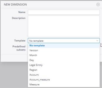 New dimension setup